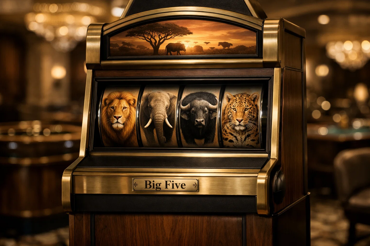 Savannah wildlife in Big Five slots